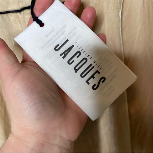 New Sleeping With Jacques VELVET BOTTOM Pants in SAND sz 1 US 4 - Picture 7 of 12